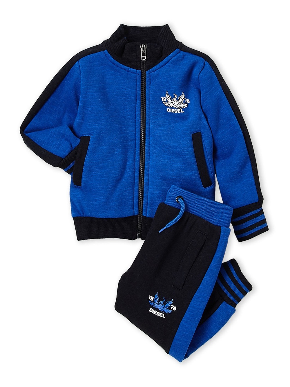Diesel Blue & Black Kids Track Jacket and Joggers Set